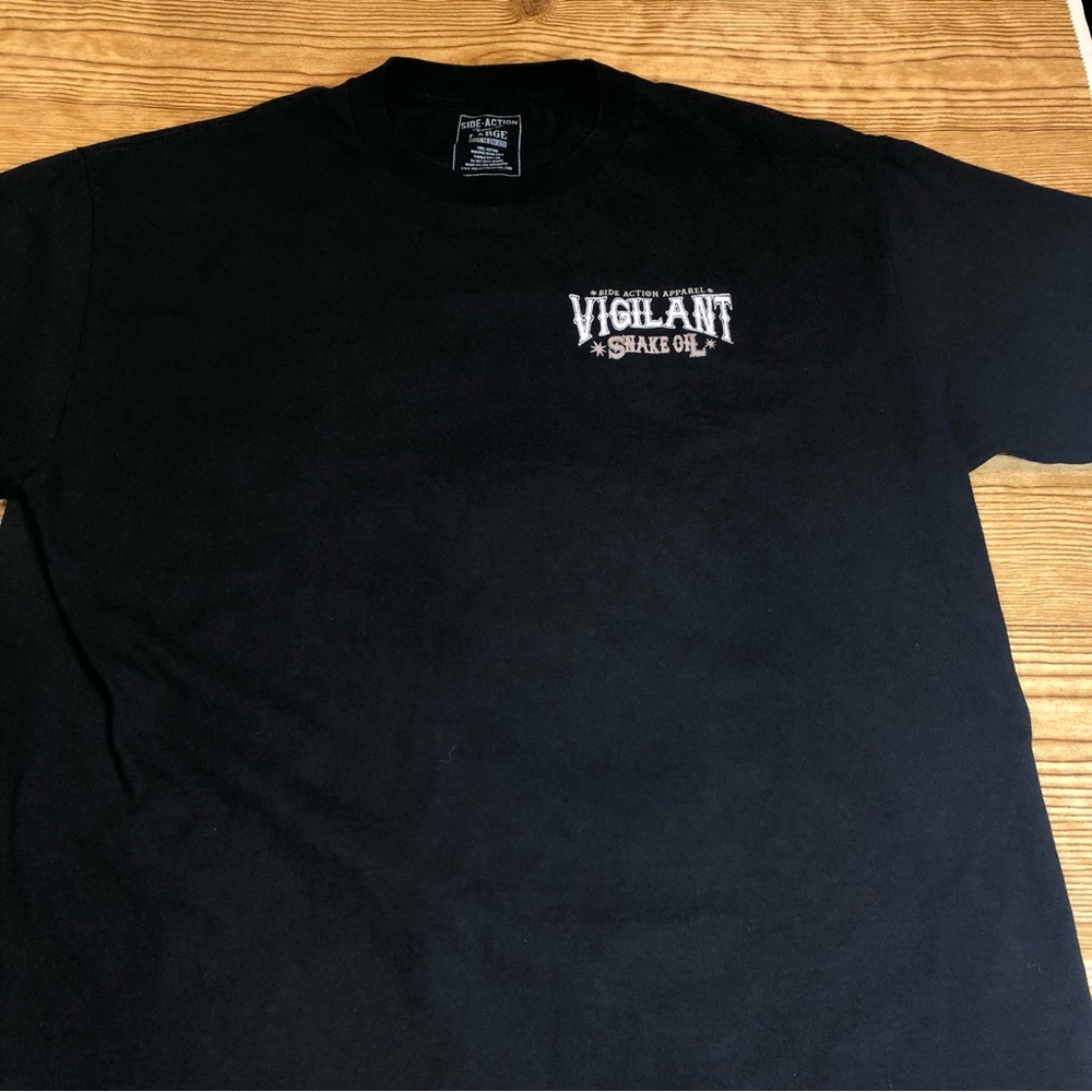 Large side action Apparel Vigilant Snake Oil tee.  law enforcement. - Picture 2 of 6